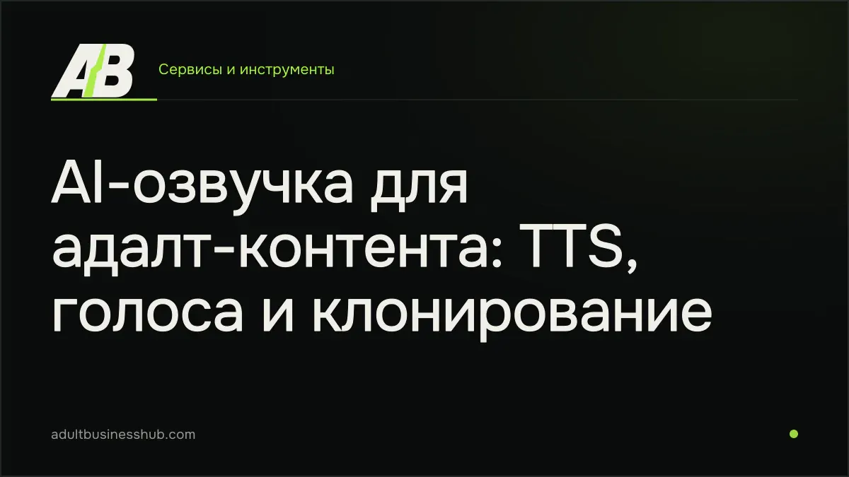 AI-озвучка для адалт-контента: TTS, голоса и клонирование
