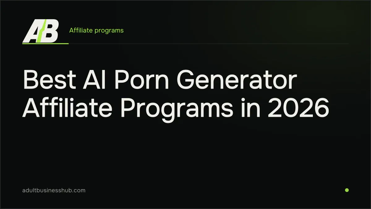 Best AI Porn Generator Affiliate Programs in 2026