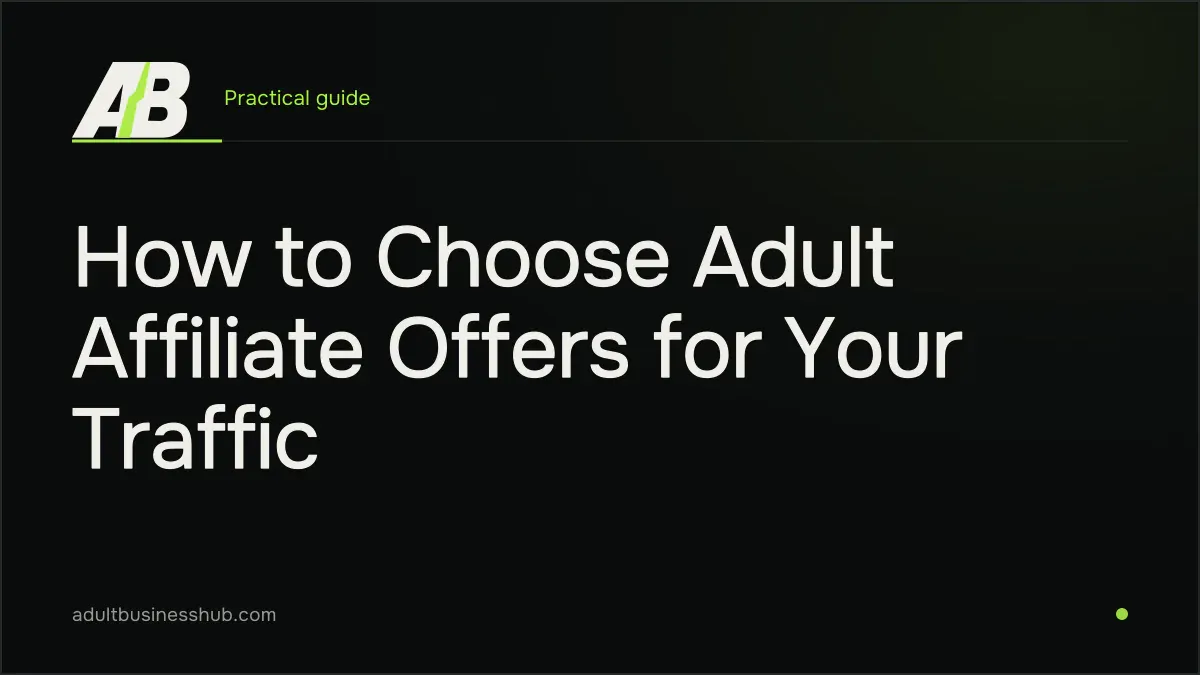 How to Choose Adult Affiliate Offers for Your Traffic