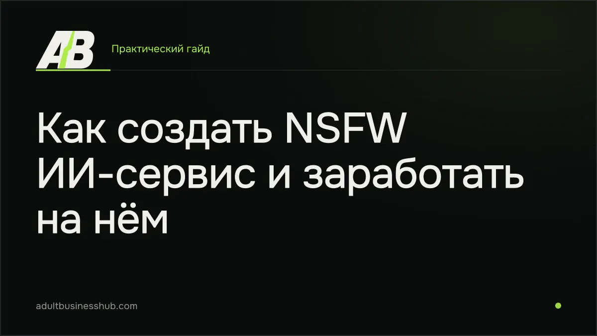 Как создать NSFW ИИ-сервис и заработать на нём