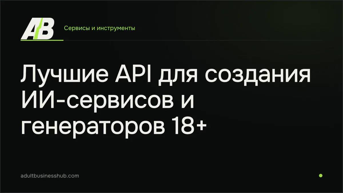 Лучшие API для создания ИИ-сервисов и генераторов 18+