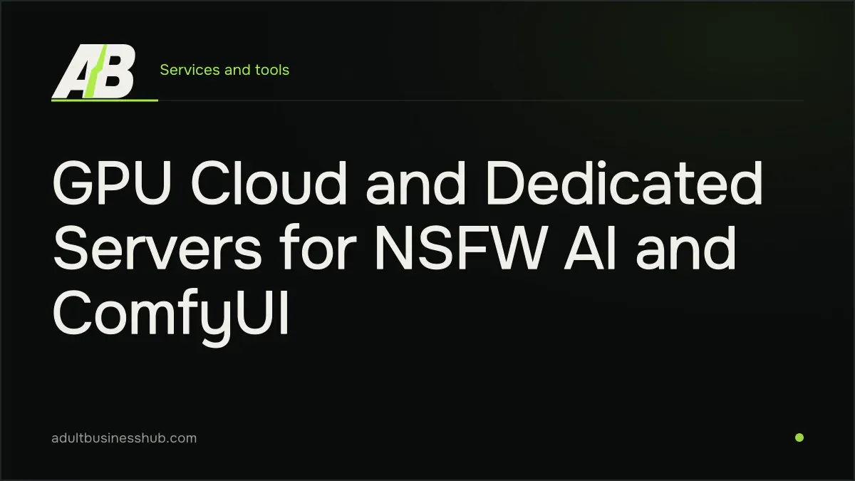 GPU Cloud and Dedicated Servers for NSFW AI and ComfyUI