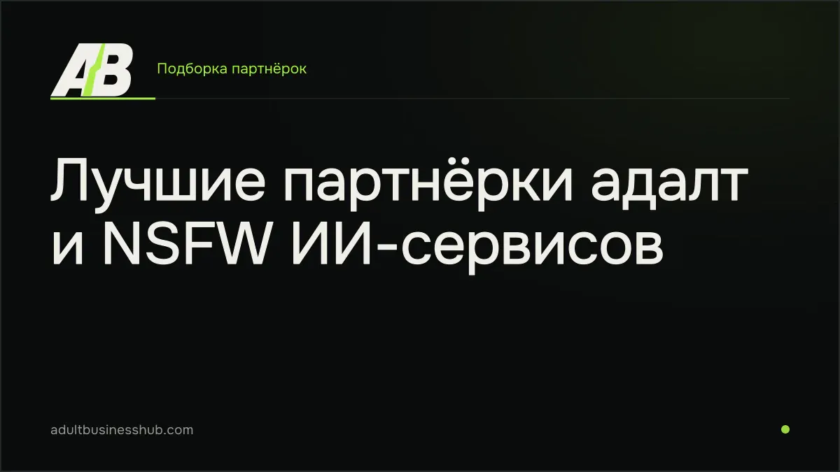 Лучшие партнёрки адалт и NSFW ИИ-сервисов