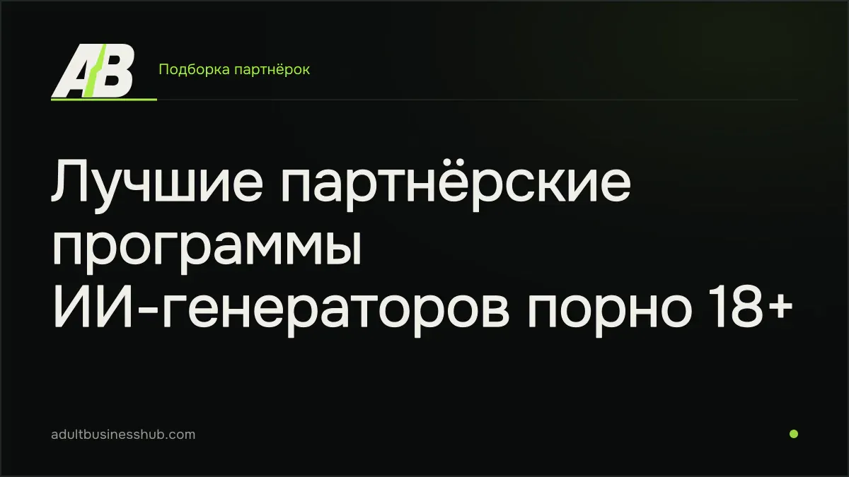 Лучшие партнёрские программы ИИ-генераторов порно 18+