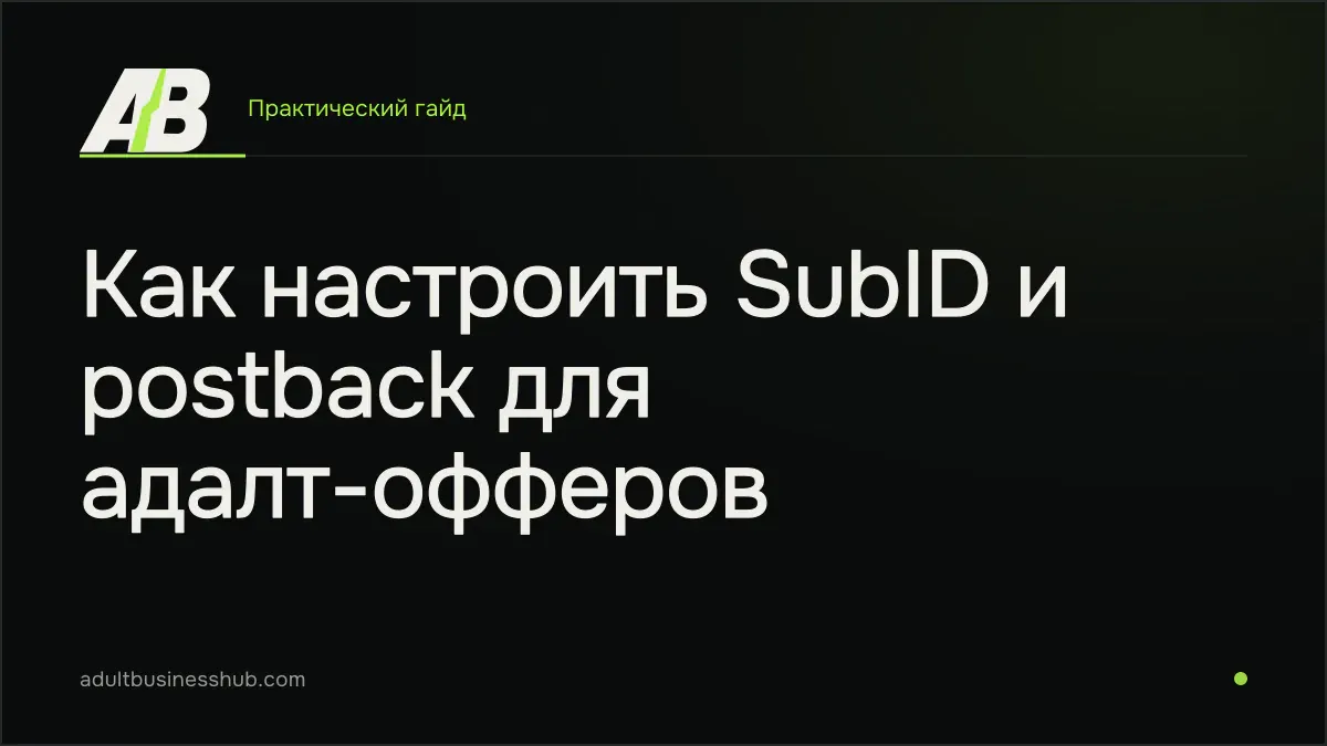 Как настроить SubID и postback для адалт-офферов