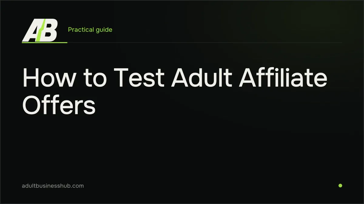 How to Test Adult Affiliate Offers